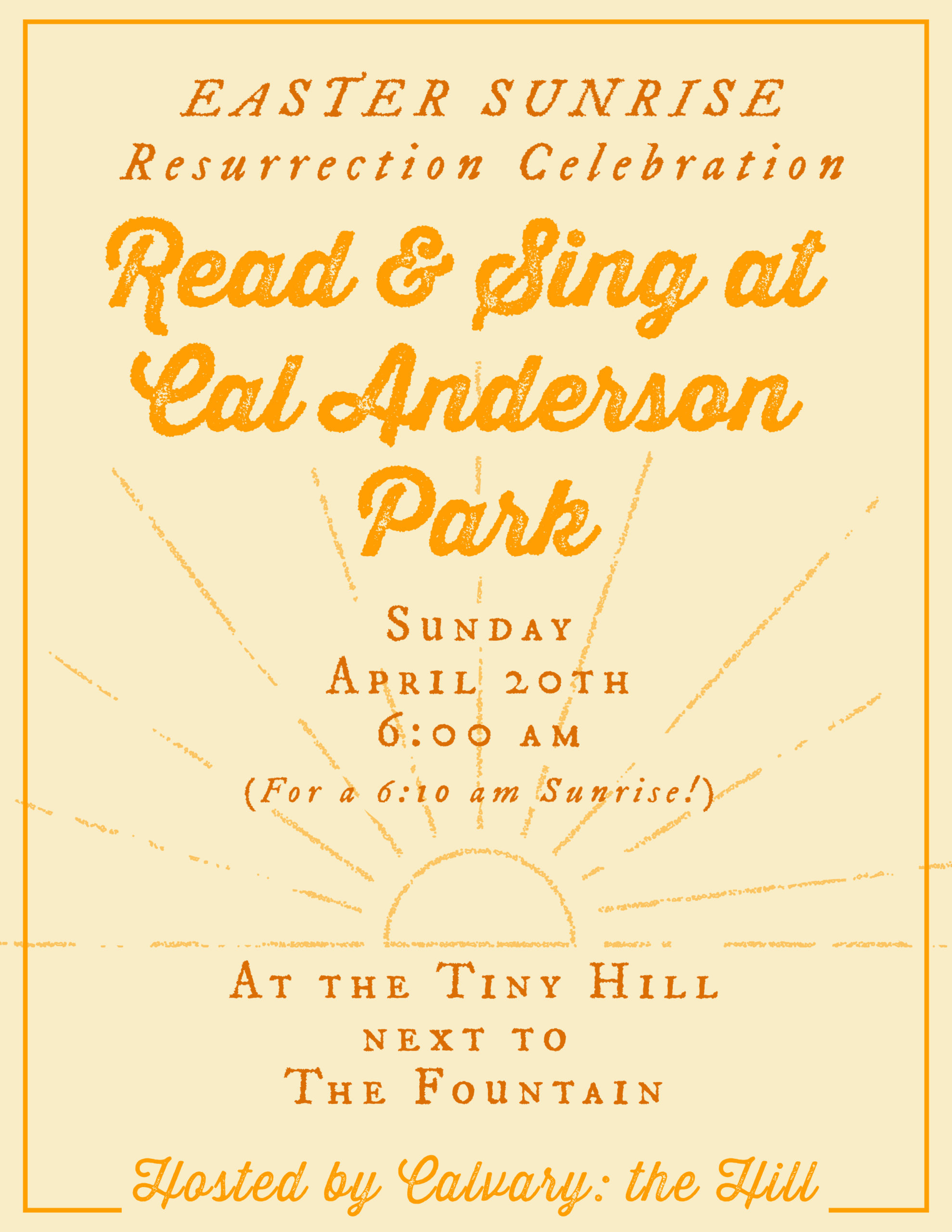Calvary The Hill Easter Poster 2025