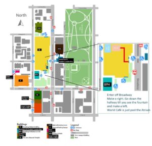 Map to World Cafe