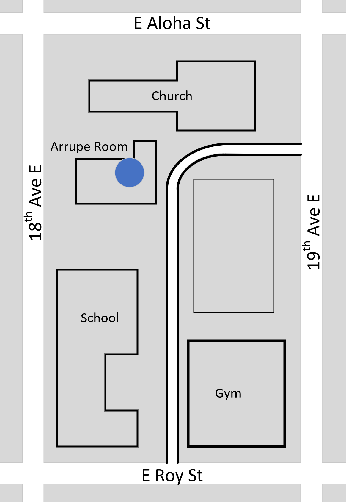 Map to Arrupe Room. Enter off 18th Ave E